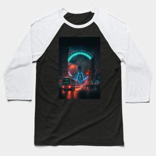 London Eye Cyberpunk Baseball T-Shirt